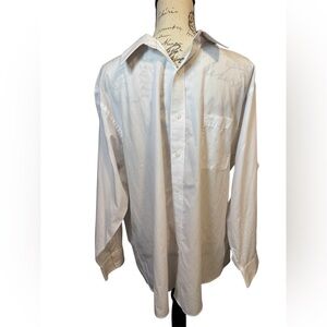 Pierre Cardin White Dress Shirt Classic Long-Sleeve Size XL